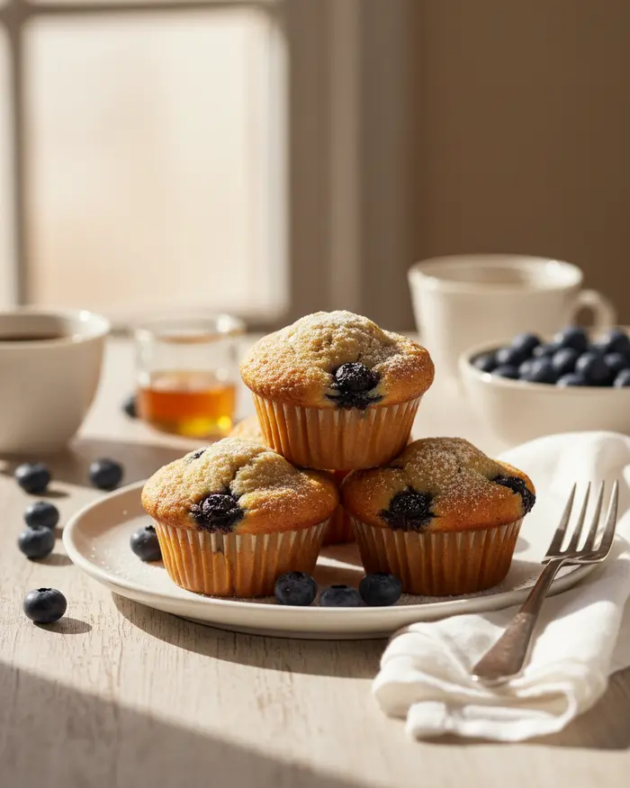 Quick Breakfast Muffins 4 Breakfast Muffins serving suggestion