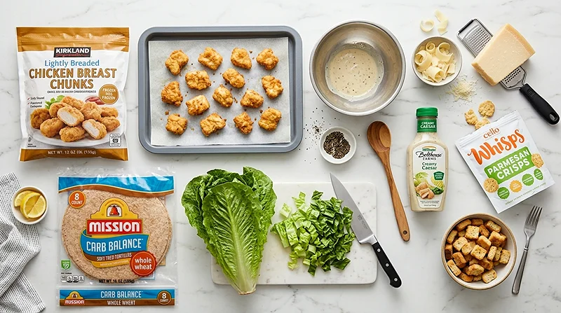 Chicken Caesar Protein Wrap 2 chicken caesar wrap