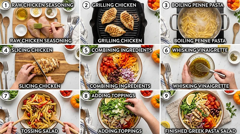 High Protein Pasta Salad with Chicken 3 chicken pasta salad