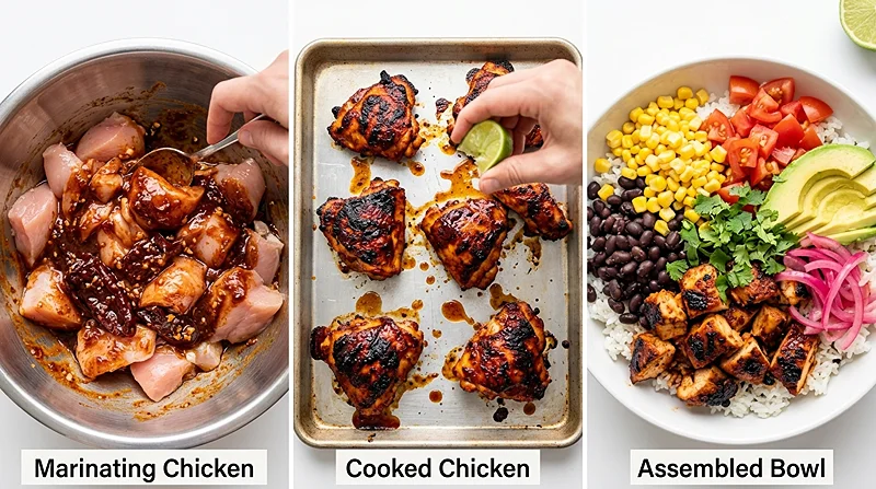 chipotle chicken bowls