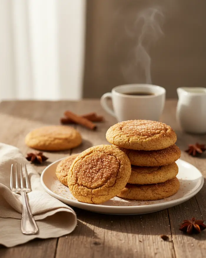 Cinnamon Cookies serving suggestion