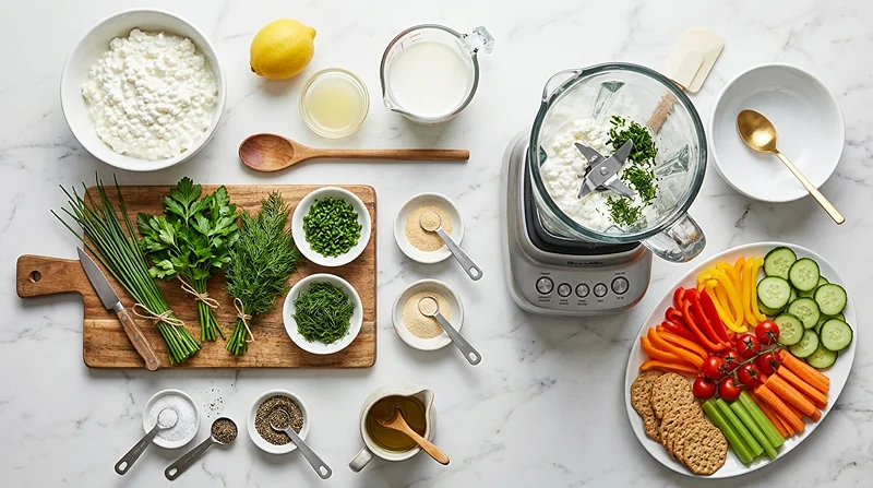 cottage cheese dip with herbs