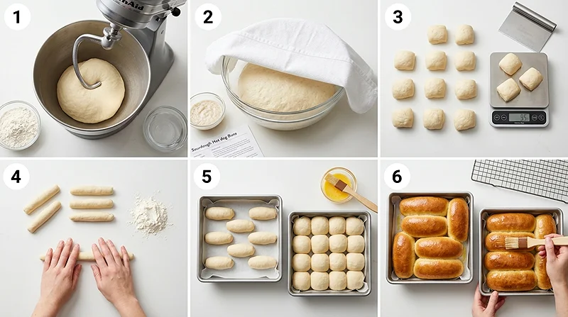 Sourdough Discard Hot Dog Buns 3 discard bread recipe