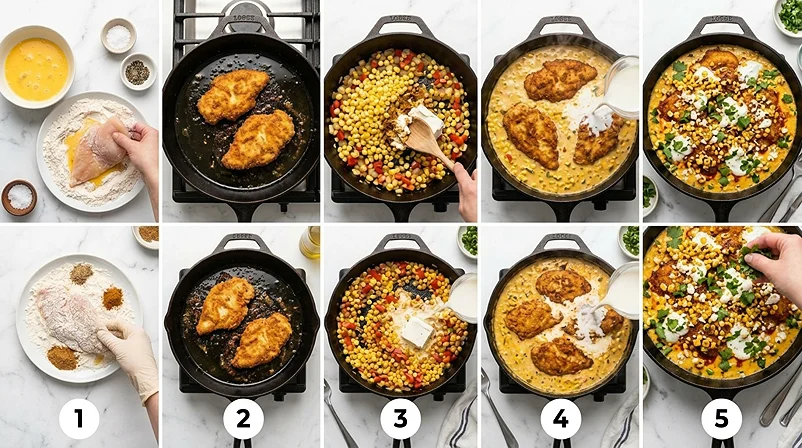 Summer Corn Chicken Skillet 3 easy July dinner