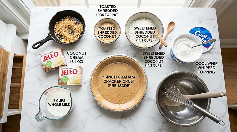 No-Bake Coconut Cream Pie 2 easy coconut dessert