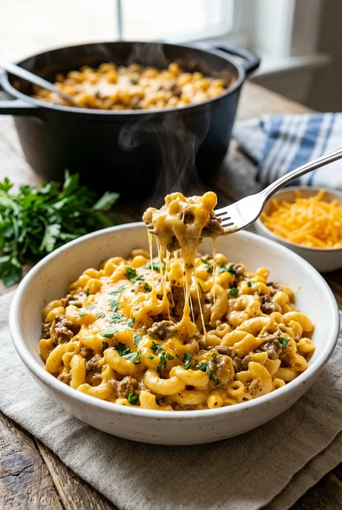 One Pot Cheeseburger Macaroni 4 easy comfort food