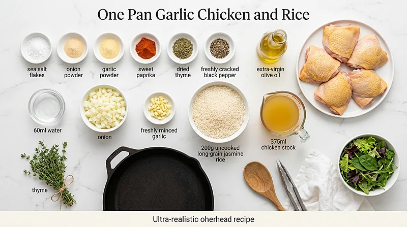 One Pan Garlic Chicken and Rice 2 easy dinner recipes