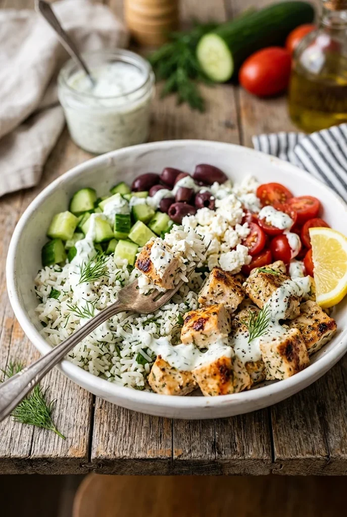Greek Yogurt Ranch Chicken Bowls 4 easy healthy meals