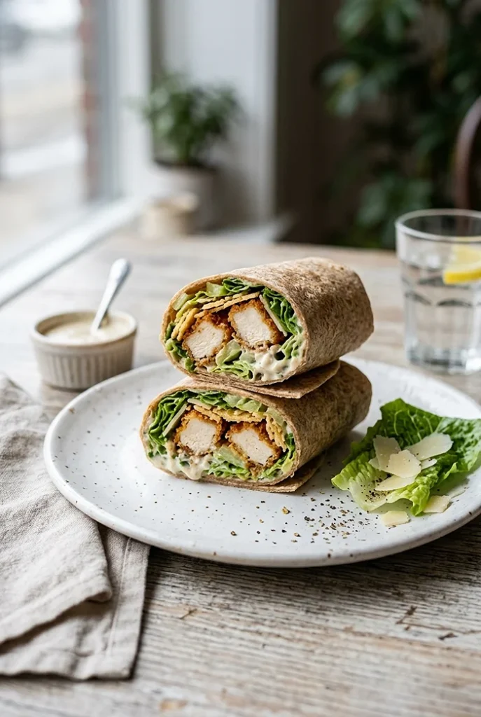 Chicken Caesar Protein Wrap 4 easy lunch idea