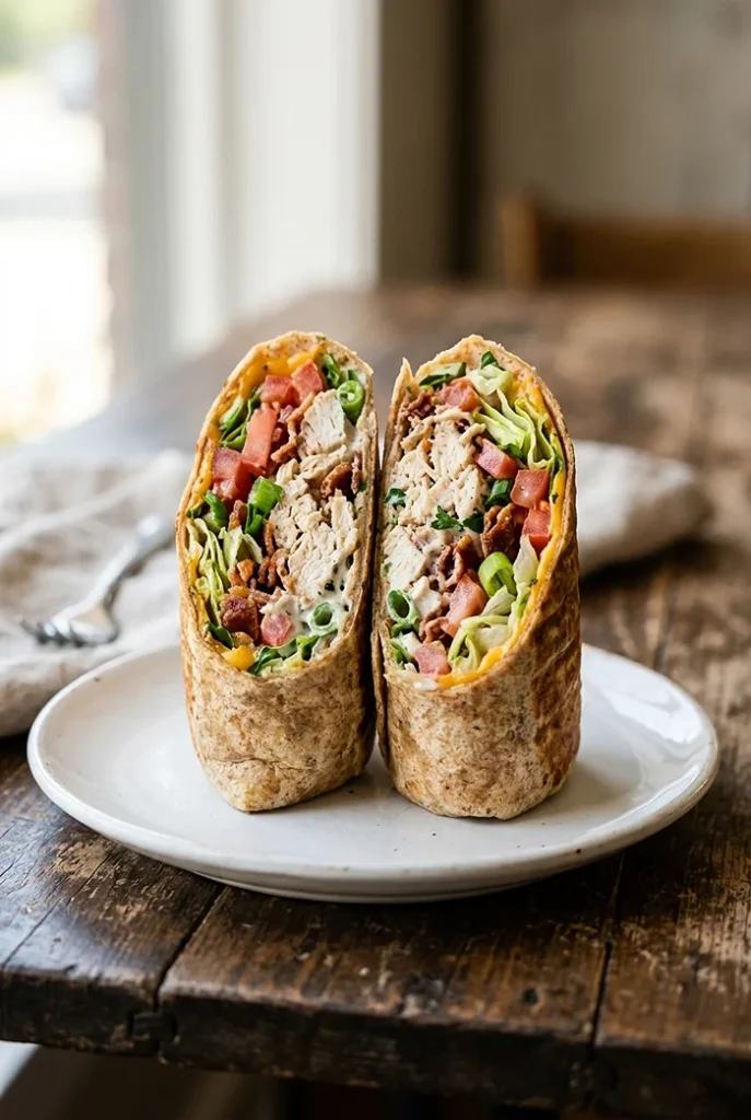 Chicken Bacon Ranch Protein Wraps 4 easy lunch recipe