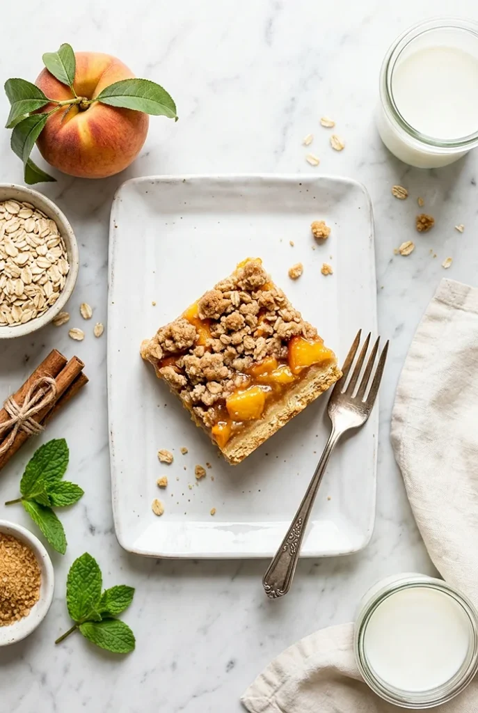 Peach Crisp Bars 4 easy peach crisp bars