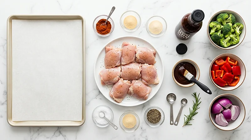 Sheet Pan BBQ Chicken Thighs 2 easy weeknight dinner