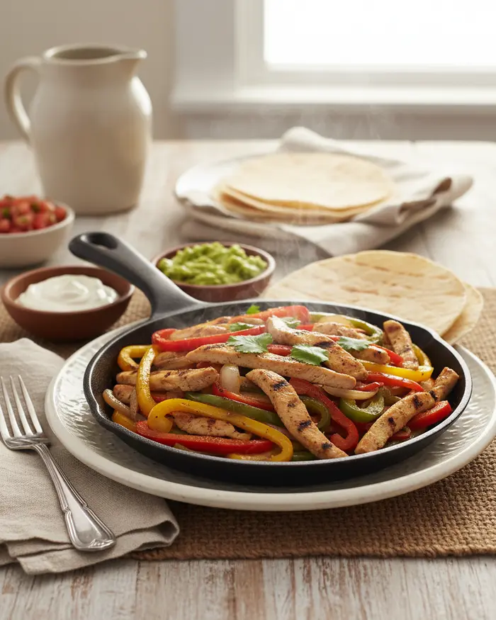 Fajitas serving suggestion