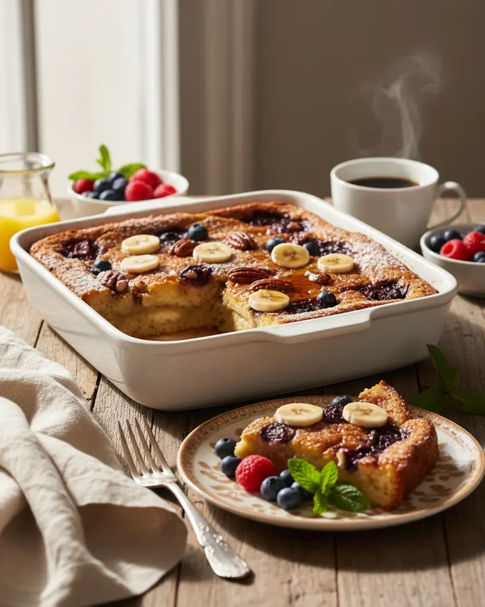 French Toast Bakes serving suggestion