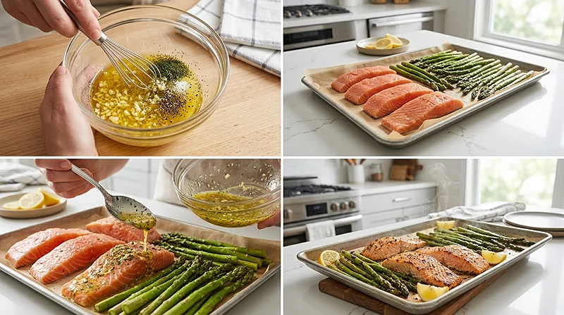 Sheet Pan Garlic Butter Salmon and Asparagus 3 garlic butter salmon