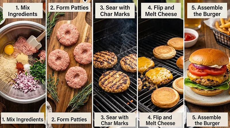 Grilled Turkey Burgers 3 grilled ground turkey patties
