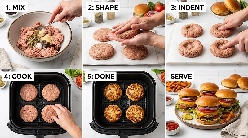 Air Fryer Turkey Burgers 3 healthier burger ideas