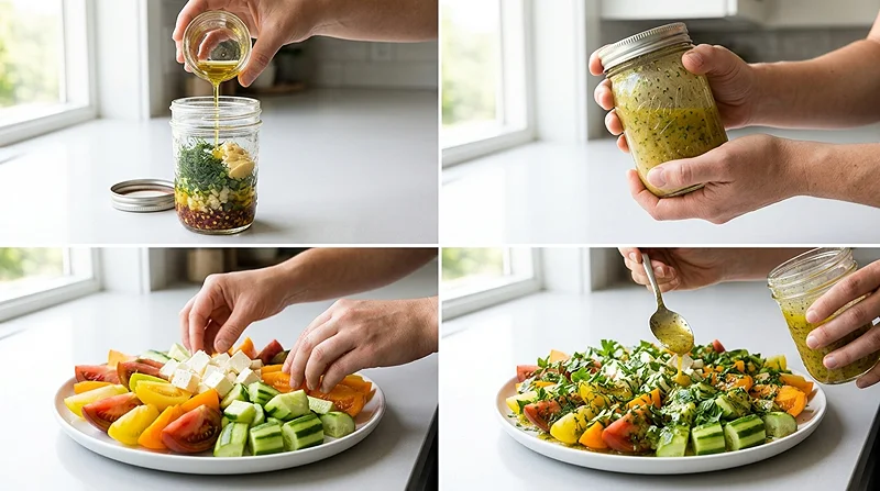 healthy quick fresh salad