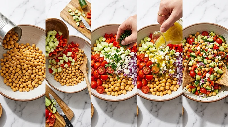 healthy quick fresh salad