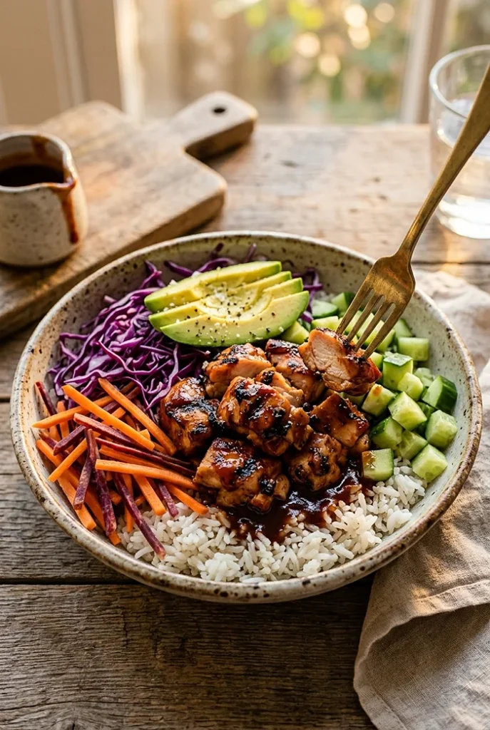 High Protein BBQ Chicken Bowls 4 high protein chicken salad