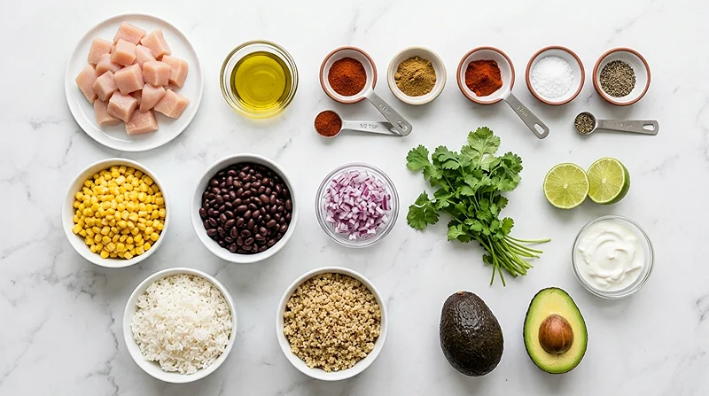 Protein Corn and Chicken Bowls 2 high protein meal prep