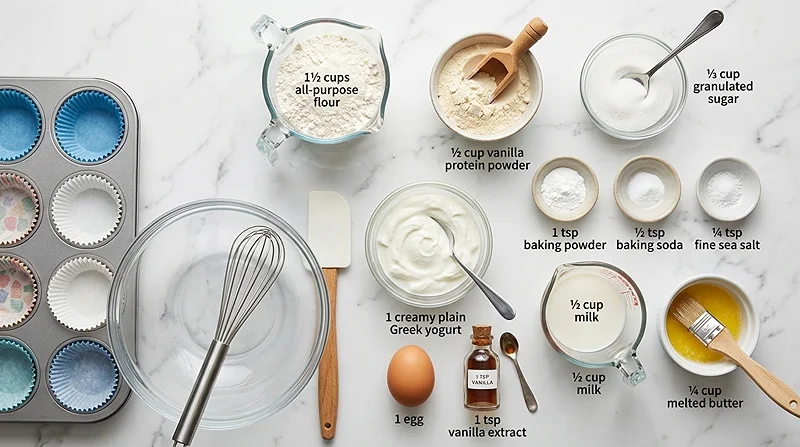 Greek Yogurt Protein Muffins 2 high-protein muffins