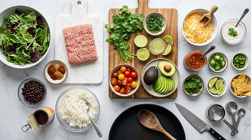 high protein taco bowls
