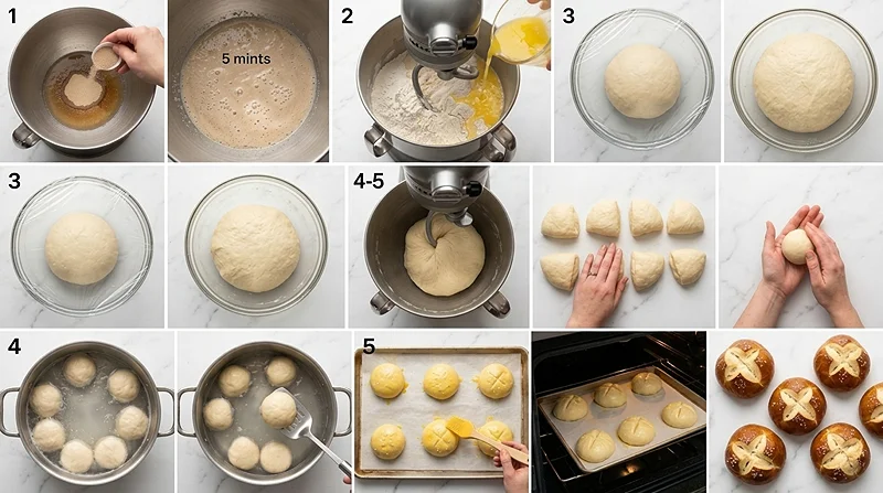 Sourdough Discard Pretzel Buns 3 homemade burger buns