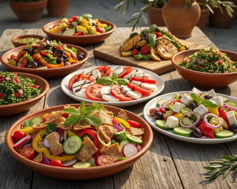 Homemade Mediterranean Salads