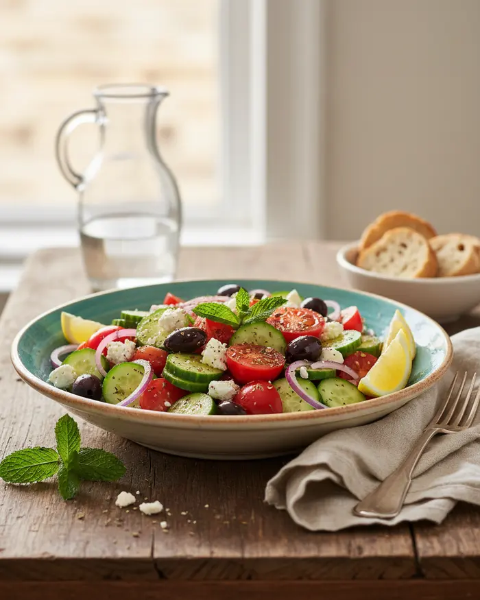 Mediterranean Salads serving suggestion