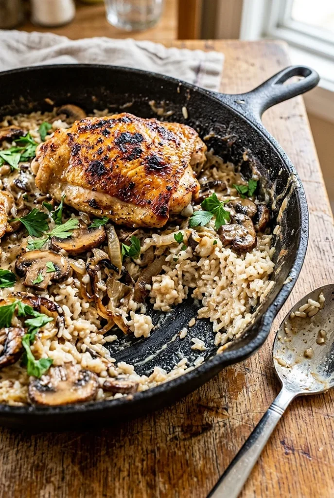 mushroom chicken skillet