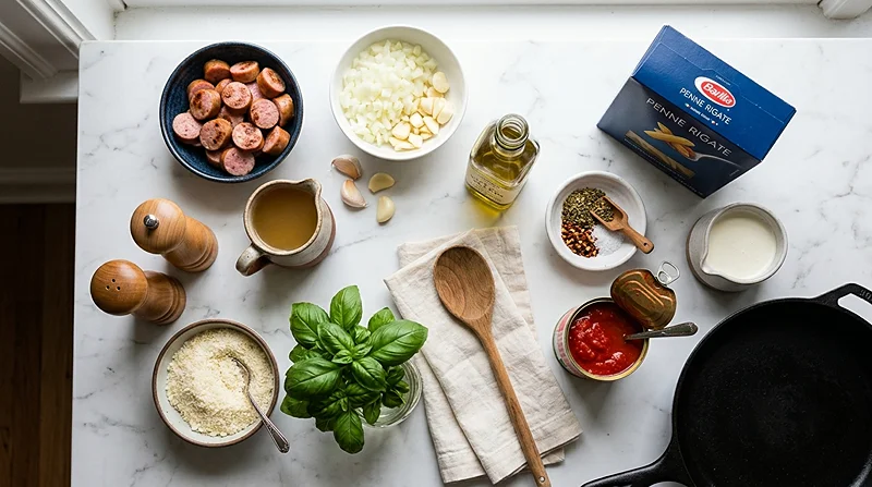 20 Minute Chicken Sausage Pasta 2 quick chicken sausage pasta