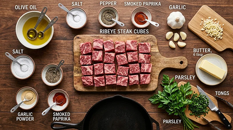 Garlic Butter Steak Bites 2 quick steak dinner