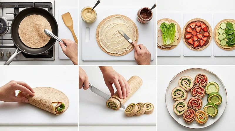 school lunch pinwheels