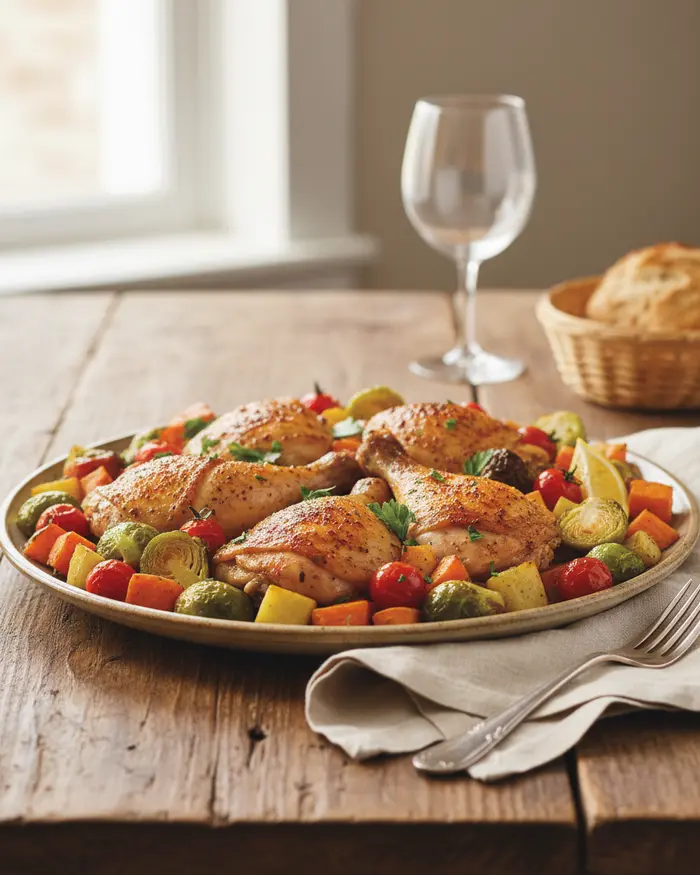 Sheet Pan Chicken Dinners serving suggestion