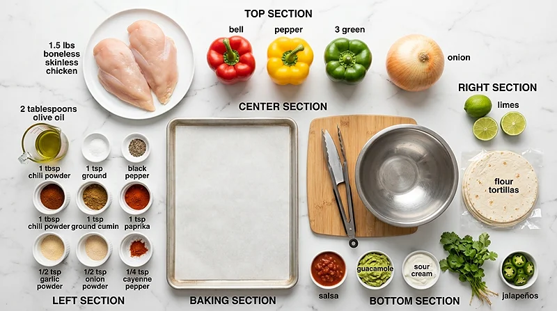 sheet pan chicken fajitas