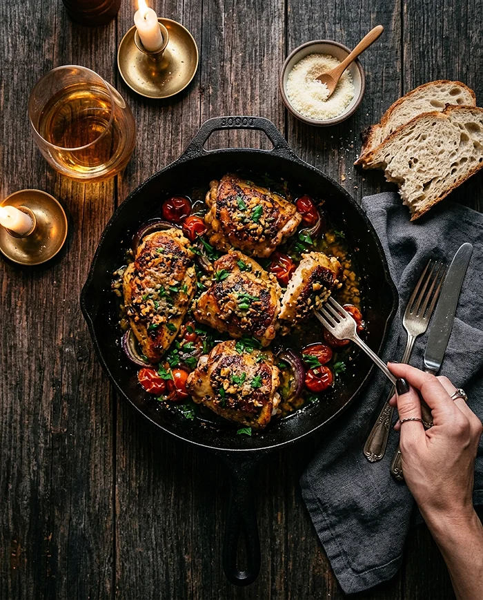 One Pan Garlic Parmesan Chicken 4 sheet pan chicken