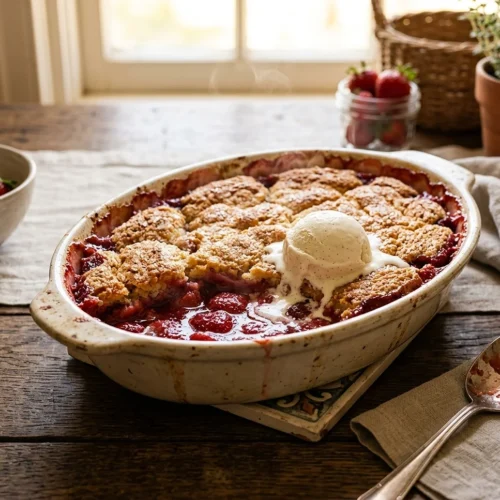 Strawberry Cobbler 5 strawberry cobbler