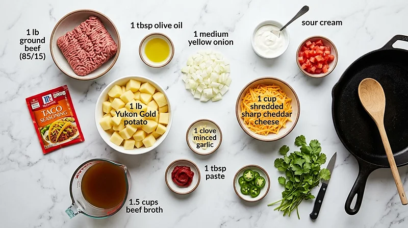 taco potato skillet