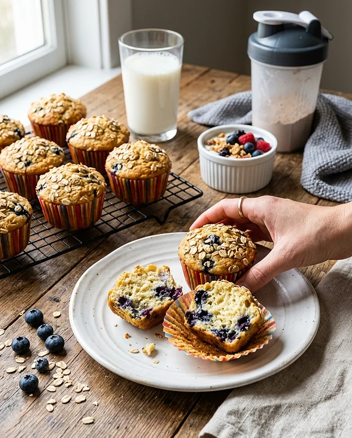 Greek Yogurt Protein Muffins 4 yogurt muffins