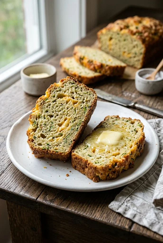 Zucchini Cheddar Quick Bread 4 zucchini cheese loaf