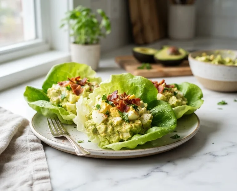 Avocado Egg Salad Lettuce Cups