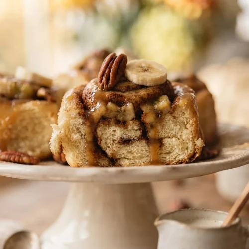 Brown Butter Banana Bread Cinnamon Rolls