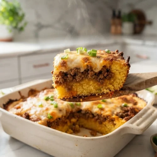 Cheddar Cornbread Taco Casserole 5 Cheddar Cornbread Taco Casserole