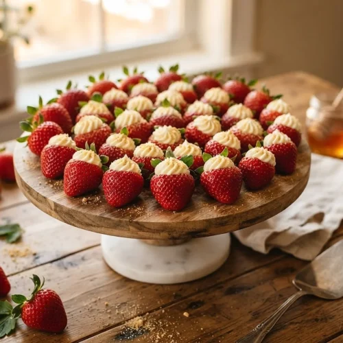 Cheesecake Stuffed Strawberries 5 Cheesecake Stuffed Strawberries