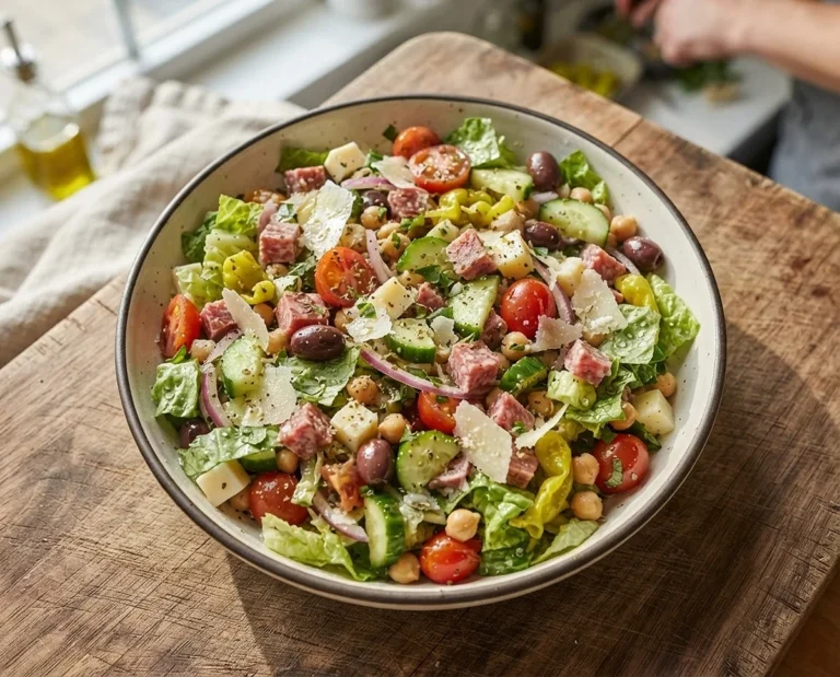 Chopped Italian Salad with Salami