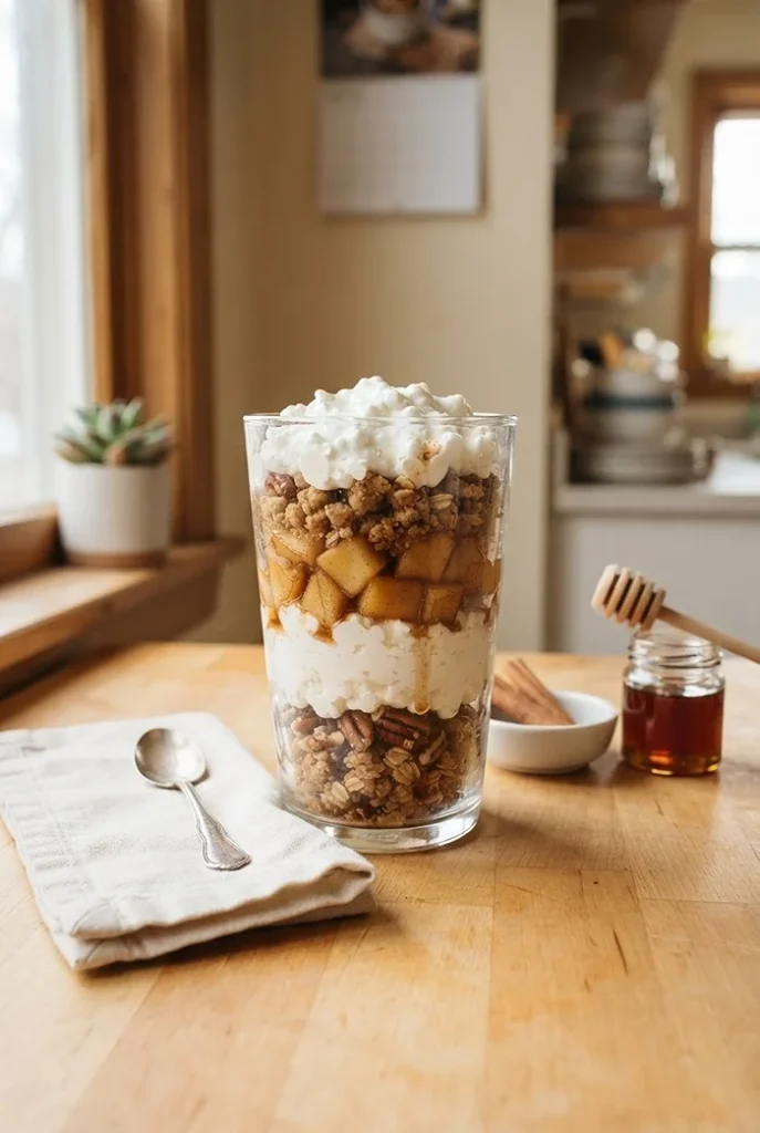 Cottage Cheese Apple Crisp Parfaits 4 Cottage Cheese Parfait Recipe