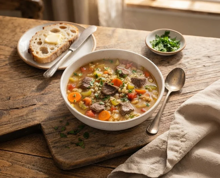 Cozy Beef Barley Soup