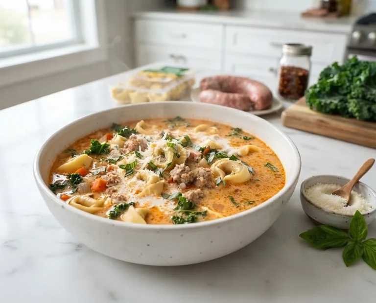 Creamy Sausage Tortellini Soup