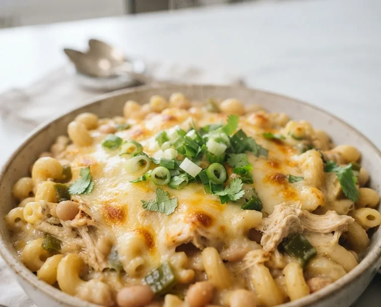 Creamy White Chicken Chili Mac